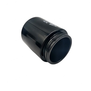 100ml Transparent Cosmetics Container Amber Brown <b>Glass</b> <b>Jars</b> with Black Plastic <b>Lids</b> - Product Image 6