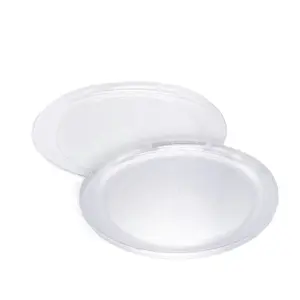 Pratos de plástico transparente para jantar, pratos redondos para salada, 9" mais vendidos