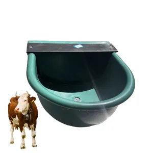 Automatic Plastic Cow Horse Dog Drinker Water Bowl Green Cattle Drinking Bowls With Float Ball