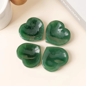 Cuenco de Corazón de Cristal Natural Pulido de Alta Calidad, Piedra Curativa de Jade Verde, Cuenco de Corazón de Aventurina Verde para Decoración del Hogar - Product Image 4