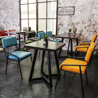 Chaise de salle à manger mobile minimaliste et moderne avec dossier, cadre en fer, pour la maison, le restaurant, le café, origine Chine