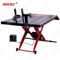 AA4C 450kg 1000lb Table de levage pneumatique de 48 pouces de largeur pour moto ATV avec Extensions latérales, cric de levage pour moto ATV