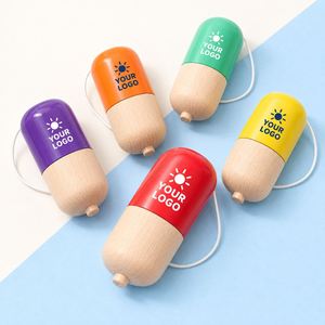 Wooden Pill Kendama Toss and Catch Toy with <b>String</b> Solid Color Hand Eye Coordination Skill Game - Product Image 1