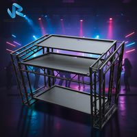 Cabine DJ mobile pliable à LED pour boîte de nuit