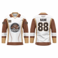 Jersey Hoki Es Custom Tackle Twill 100% Poliester Warna Logo Nama Nomor Kustom Atasan Latihan Hoki Es