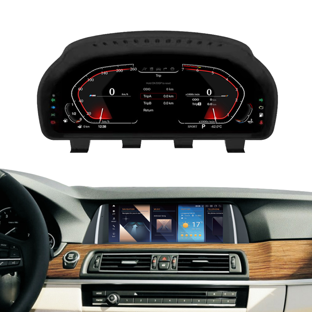 12.5" LCD Digital Cluster Instrument Panel Dashboard Modification Smart Car Speedometer for BMW X5 E70 X6 E71 F15 F16 2007-2017