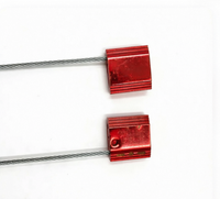 JHC018 Scellé de câble rouge 2,5 mm 30 cm |   Fil de sécurité en aluminium pour la protection des conteneurs et des marchandises des camions