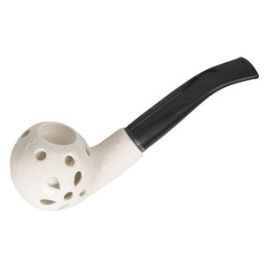 Muxiang Ceramic Smoking Pipe Bent Type With Acrylic Mouthpiece For Tobacco Smoking - Product Image 5