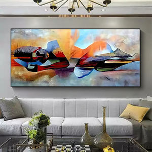 Décoration murale d'art <span class=keywords><strong>impressionniste</strong></span>, art mural, figures abstraites, peinture sur toile utilisée pour la décoration du salon - Product Image 2