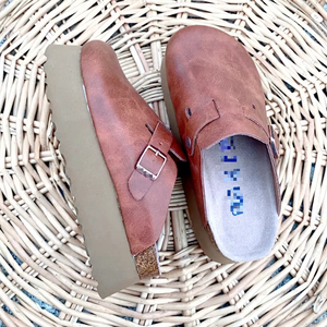 <span class=keywords><strong>Sandalias</strong></span> planas casuales para exteriores con plataforma elevada 2026, zuecos Birkenstock para <span class=keywords><strong>mujer</strong></span> con plantilla de corcho, zuecos sólidos - Product Image 4