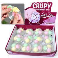 Balle Squishy Kawaii 3-en-1 avec cœur en pâte, jouet anti-stress à presser pour cadeaux sensoriels, faveurs de fête, prix de classe, adolescents et adultes