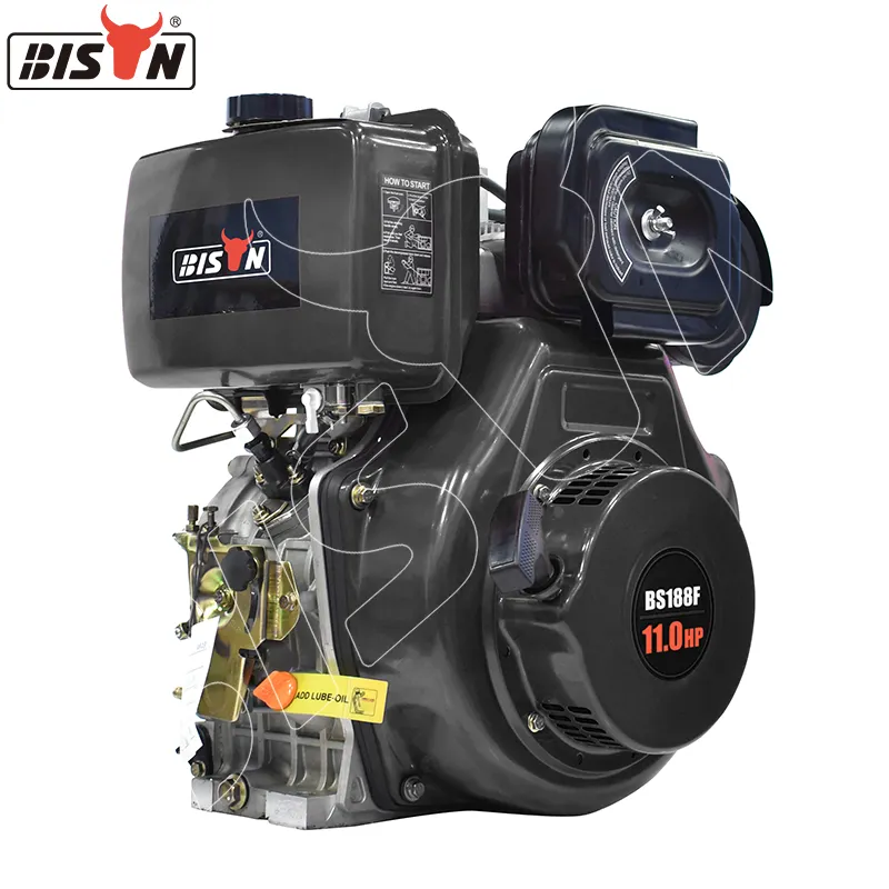 BISON 188F Starter Elektrik Silinder Tunggal 4 Tak 450cc 9Hp 10 Hp Mesin Diesel