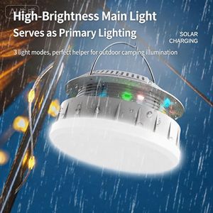 Lampe de tente solaire à LED avec guirlandes lumineuses colorées intégrées, lanterne de camping rechargeable RGB - Product Image 2