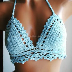 Bikini Sexy Hecho a Mano con Crochet, Traje de Baño de Malla con Tiras para Mujer - Product Image 2