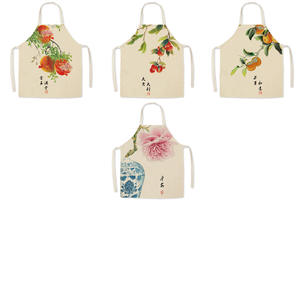 Chinese Style Polyester Sleeveless Chef <b>Apron</b> with Phoenix Pattern Reusable Adjustable <b>Waist</b> Luxury Custom Gift Packaging - Product Image 3