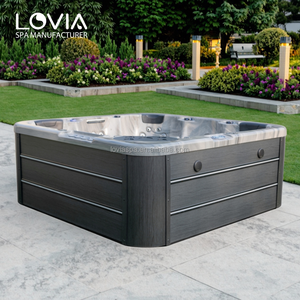 Meilleure qualité bain à remous 5 personnes moderne de luxe lumière LED bain à remous <span class=keywords><strong>Jaccuzzi</strong></span> baignoire massage spa baignoires pour villas - Product Image 1