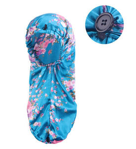 <span class=keywords><strong>Bonnet</strong></span> de <span class=keywords><strong>nuit</strong></span> imprimé floral élastique pour femmes, <span class=keywords><strong>protection</strong></span> des <span class=keywords><strong>cheveux</strong></span> longs avec boucle, <span class=keywords><strong>bonnet</strong></span> de douche - Product Image 5