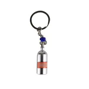 Universal Nitrogen Gas Cylinder Keyring Key Ring Chain JDM metal keychain