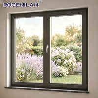 Fenêtres à battants en aluminium Rogenilan modernes, personnalisées, étanches, résistantes aux intempéries, avec isolation thermique et vitrage.