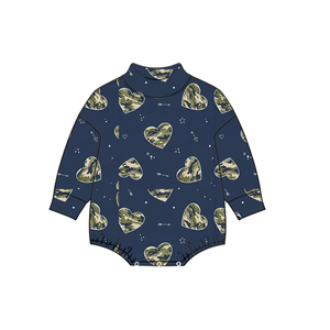 Précommande Saint-Valentin : Sweat-shirt à col montant pour enfants motif camouflage d'amour et Barboteuse bulle pour tout-petits en Coton Spandex, Vêtements pour enfants - Product Image 2