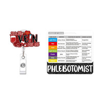 Set de Accesorios para Enfermeras: Porta Credenciales Retráctil con Diseño Lindo y Clip de Cocodrilo, Ideal para Tarjetas de Referencia