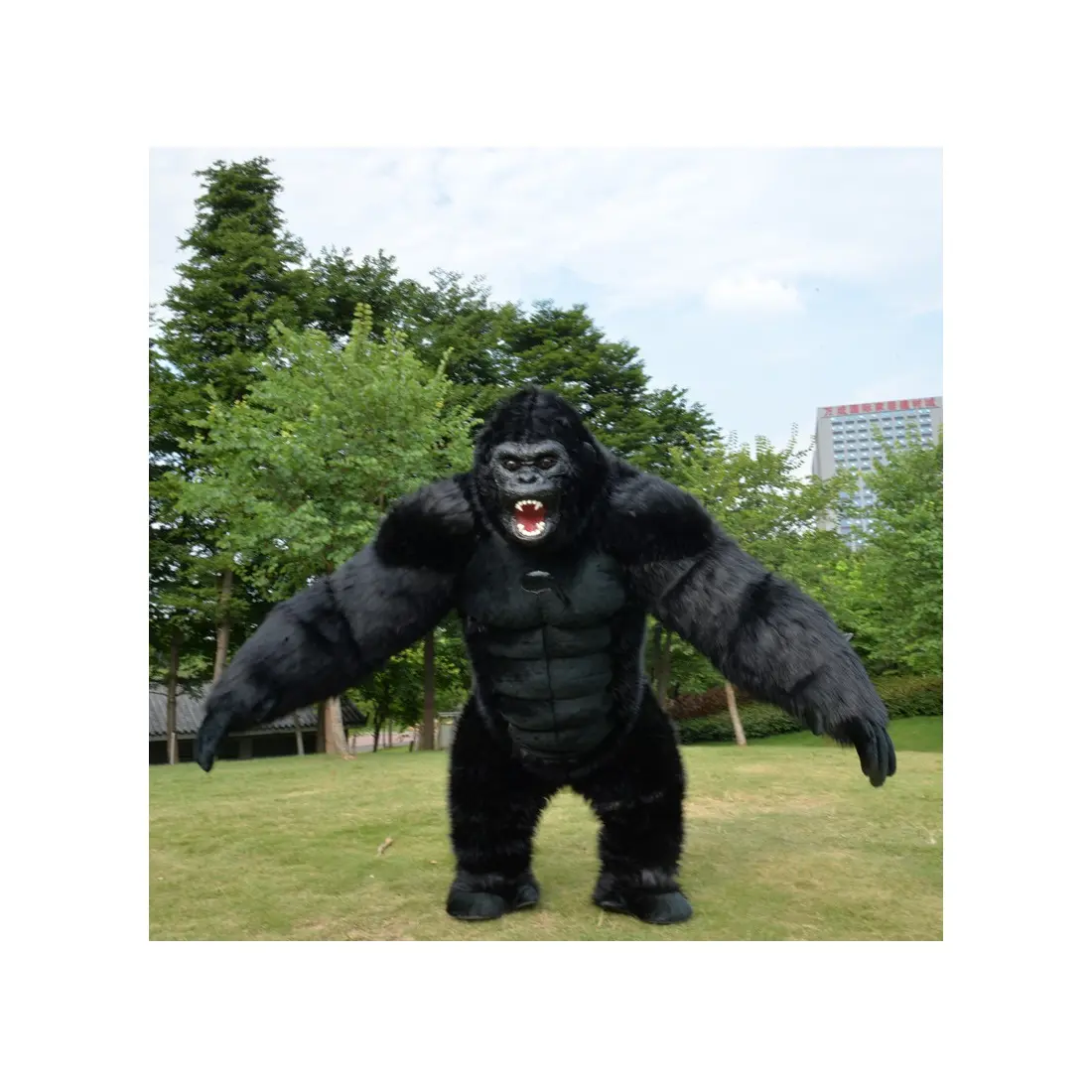 Costume gonflable King Kong de 2.6m de haut pour adulte, mascotte en fourrure d'halloween pour publicité