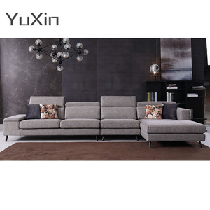 Grey vải cắt sofa thiết lập phong cách dài băng ghế dự bị 7 chỗ ngồi có thể tháo rời Bìa ngả phòng khách phòng ngủ làm sofa - Product Image 3