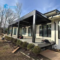 Pergola extérieure de luxe en aluminium Sweet Home, design personnalisé, imperméable, résistante au vent, éco-responsable, décorations de jardin, finition poudrée