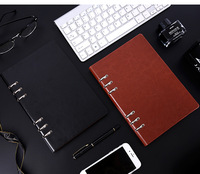 Carnet de voyage en cuir PU à couverture rigide à feuilles mobiles A5 avec logo personnalisé pour cadeau promotionnel