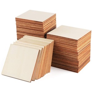 Yike 4x4 pouces carré inachevé pièces de <span class=keywords><strong>bois</strong></span> vierges pour la peinture écriture et bricolage artisanat projet planche de <span class=keywords><strong>bois</strong></span> pour le <span class=keywords><strong>dessin</strong></span> - Product Image 1