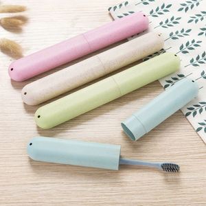 Portable Travel <b>Toothbrush</b> Storage Box <b>with</b> Wheat Straw Wash <b>Case</b> Novelty Gift <b>with</b> <b>Toothbrush</b> Style - Product Image 3