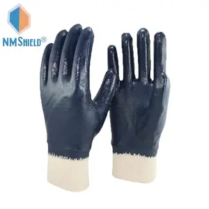 NMSHIELD运动衫重型丁腈手套防水EN388油气手套针织制造商手套