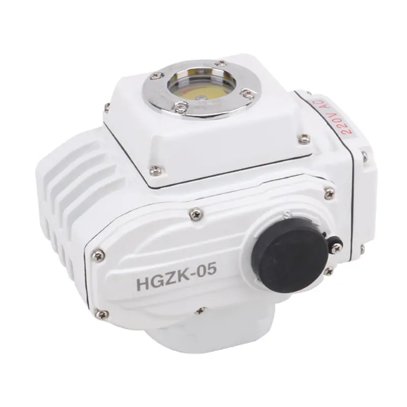 HGZK 지능형 유형 전기 액추에이터 90 도 12V 24V DC 전기 로터리 액추에이터 전동 밸브 액추에이터 AC220V AC380