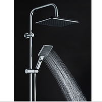 Colonne de douche de pluie murale en acier inoxydable, mélangeur d'eau chaude multifonction, ensemble de colonnes de douche de pluie