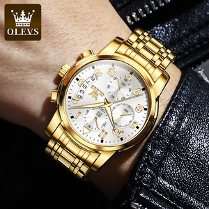 <span class=keywords><strong>Montre</strong></span>-bracelet à quartz pour homme OLEVS 2879, résistante à l'eau, en acier inoxydable, analogique, avec diamants, <span class=keywords><strong>montre</strong></span> de luxe pour homme - Product Image 4