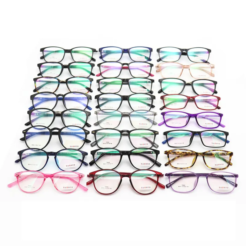TR90アソートレディストック安い眼鏡フレーム男性女性眼鏡眼鏡フレーム眼鏡フレームほとんどは金属ヒンジです