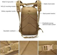 Sac à dos tactique AYPPRO 30L, camouflage, imperméable, en Oxford, pour la salle de sport, l'entraînement physique, le CrossFit, faible MOQ, prêt à être expédié