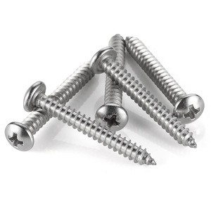 Tornillos Autorroscantes de Cabeza Plana Jinhongying, M1.7, M2, M2.3, M3, Acero al Carbono Niquelado, Cabeza Phillips, para Uso en Construcción - Product Image 1