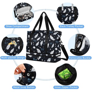 Bolsa de Viaje Expandible y Plegable, Impermeable, con Compartimento para Ropa Seca y Mojada, Organizador, Bolsa de Fin de Semana, Venta al Por Mayor - Product Image 5