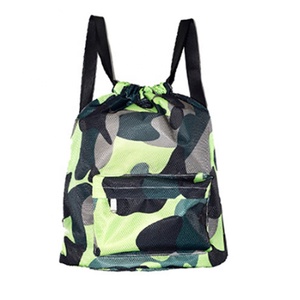 Custom logo Promotional Gift Athletic Sublimation Printed Draw String Nylon Polyester Sports Drawstring Backpack Bag with Zipper