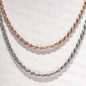 Vente en gros de chaînes en <span class=keywords><strong>or</strong></span> massif G18K Au <span class=keywords><strong>750</strong></span> en <span class=keywords><strong>or</strong></span> massif pour hommes chaînes à maillons en corde pour hommes collier à maillons en corde Hip Hop - Product Image 6