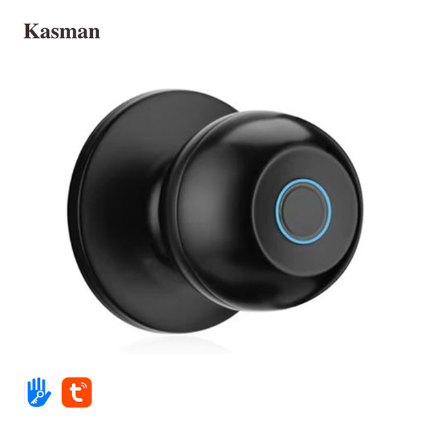 Kasman SOURCE PRICE Smart Knob Door Lock Fingerprint Smart Door Lock with Cheap Price and Easy Battery Replacement