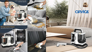 ORVICA Laveuse <span class=keywords><strong>Professionnelle</strong></span> pour <span class=keywords><strong>Tapis</strong></span> <span class=keywords><strong>et</strong></span> Canapés, Puissant Nettoyeur à Injection-Extraction Portable, Machines de Nettoyage de <span class=keywords><strong>Tapis</strong></span> ORM-509 - Product Image 6