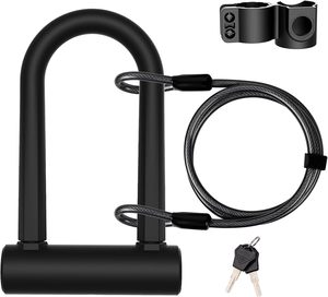 <span class=keywords><strong>Antivol</strong></span> robuste en acier inoxydable, étanche et antirouille, en forme de <span class=keywords><strong>U</strong></span>, pour accessoires de vélo, scooter électrique, VTT, vélo de route - Product Image 1
