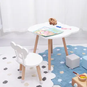 Großhandel Kinder möbel Sets Kindergarten Vorschule Möbel Kleinkind Tisch Bär Cartoon Holz Kinder Tisch und Stuhl Set