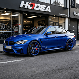 Rines HODEA de 1 Pieza, Forjados, Color Azul Caramelo, Diseño de 5 Radios en Y, Cóncavos Profundos, Personalizados para BMW, <span class=keywords><strong>Mercedes</strong></span>, Audi y Más, de 17 a 24 Pulgadas, Ajuste Personalizado - Product Image 4