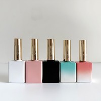 Bouteilles en verre pour vernis à ongles, pinceaux, bouchons, logo personnalisé, faible MOQ