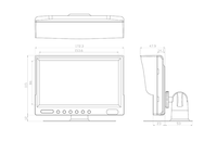 Moniteur LCD LED 7 pouces pour Mini AV TV, écran de PC de voiture TFT, 2 AV