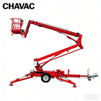 Grúa Plegable de 16 m Montada en Remolque, Equipo de Elevación Móvil para Construcción con Certificación CE, ¡Oferta!