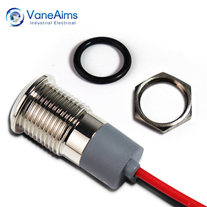 Custom Logo Symbol Patterns 6-30mm LED <strong>Indicator</strong> Light Red Signal <strong>Lamp</strong> Waterproof IP67 12v 24v 220v Metal 6-30mm Red Signal <strong>Lamp</strong> - Product Image 6